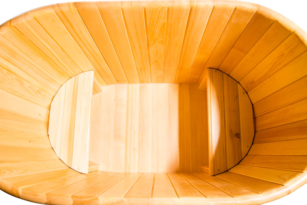 Купель кедровая овальная высота 100 см, диаметр 78 см*140 см (фото)